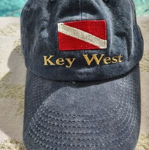 Key West Divers Flag denim blue jean cap